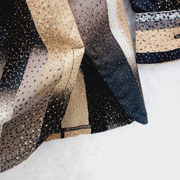 Blouse Size 14 Black Brown Beige Officewear Casual Professional Secretary Resort - Picture 6 of 16